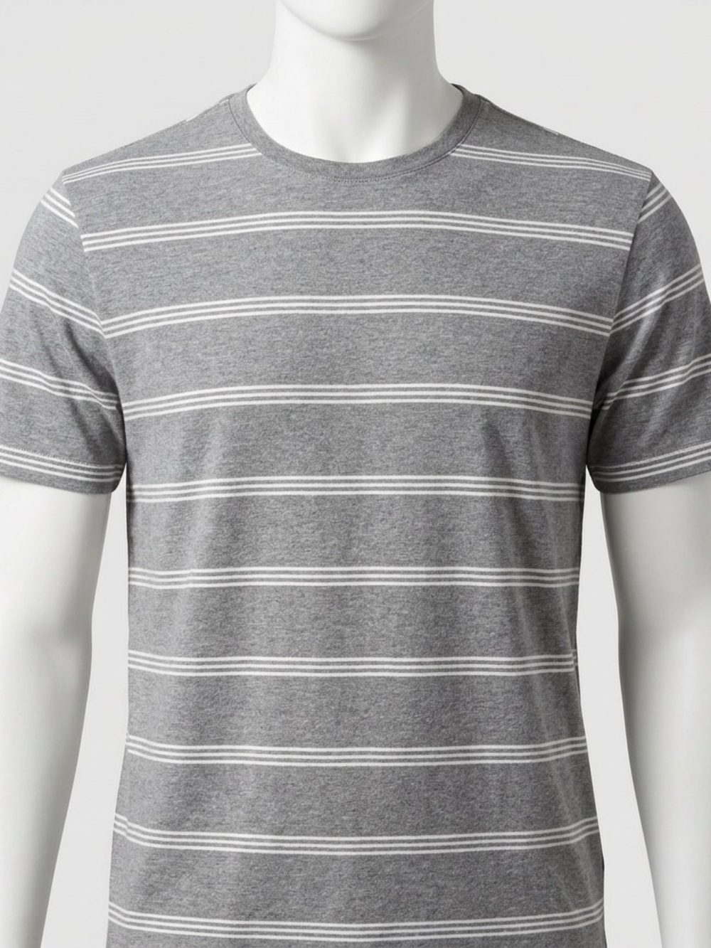 Goodfellow & Co Men's XL Gray Striped T-Shirt Standard Fit Short Sleeve Tee